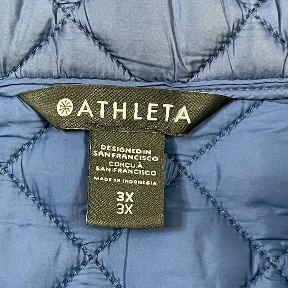 Blue Quilted Kids Jacket. 3X - Picture 6 of 7